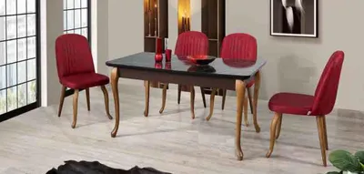 Immagine prodotto di Esstisch Set Essgarnitur Sitzmöbel Set Esszimmer Sets Esstisch 4 Stühle 5tlg.