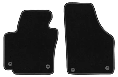 Image de Tapis avant en moquette pour Volkswagen Golf Plus 2005-2014 (monospace) – 2 pièces, noirs, sur mesure – Wielganizator BASIC