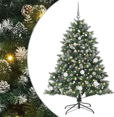 Produktbild von vidaXL Künstlicher Weihnachtsbaum mit 150 LEDs mit Ständer Grün 150 cm