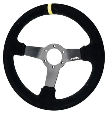 Immagine prodotto di Volante universale Simoni Racing, modello Carrera, nero, in ecopelle, diametro 320 mm