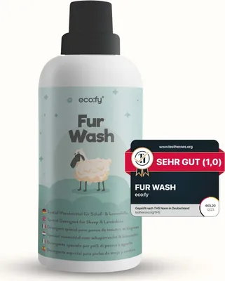 Produktbild von eco:fy Fell Waschmittel für alle waschbaren Lammfelle, Schaffelle, Wolle, Lammfellartikel & Naturfasern | mit Lanolin |  ohne Duftstoffe | aus nachwachsenden Rohstoffen & biologisch abbaubar