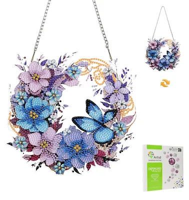 Diamond Painting Hanger Schmetterling Blume DIY Set