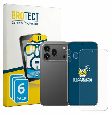 Produktbild von 6x Für Honor 600 Pro (Display+Kamera) Schutzfolie BROTECT Displayschutz Display Schutz Folie Klar Transparent