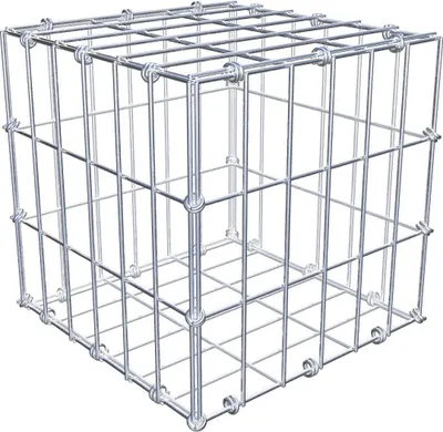 Produktbild von Gabione 30 cm x 30 cm x 30 cm (L x H x T), Maschenweite 5 x 10 cm, Spiralring