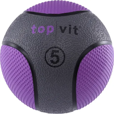 Produktbild von top | vit Medizinball, Slamball, Gewichtsball mit Gummioberfläche in Studio Qualität - 5kg, lila