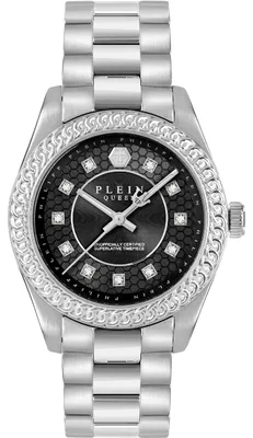 Produktbild von Philipp Plein Damenuhr Queen Supreme Silberfarben, Schwarz PW7FA0126
