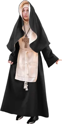 Produktbild von Nonnenkostüm Katha Halloween Kostüm Damen schwarz Größe: XXL