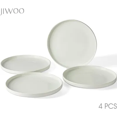 Produktbild von Teller set 4er Ø26,5 cm Keramik Essteller Steakteller Kuchenteller für 4 Personen Flachteller Set Porzellanteller Mikrowellen- und Spülmaschinenfest