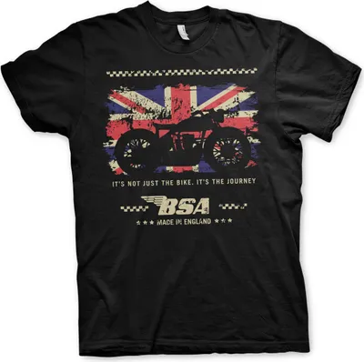 Productafbeelding van B.S.A. Motorfietsen - T-shirt "The Journey" - Extra Large - Zwart
