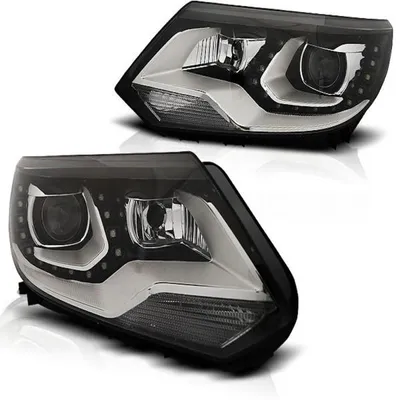 Produktbild von LED Tagfahrlicht Scheinwerfer passend für VW Tiguan Facelift 06/11-15 schwarz