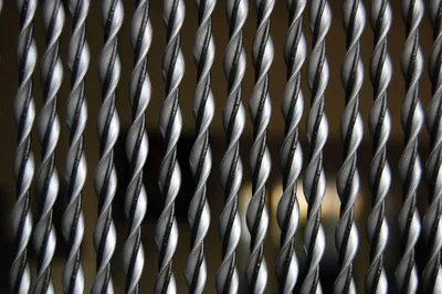 Produktbild von La Tenda RIVA 3 XL Streifenvorhang silber,Maße:120 x 230 cm