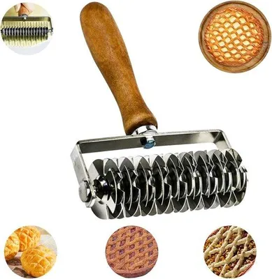Produktbild von Famanu Teigroller Ausstecher - Edelstahl mit Holzgriff