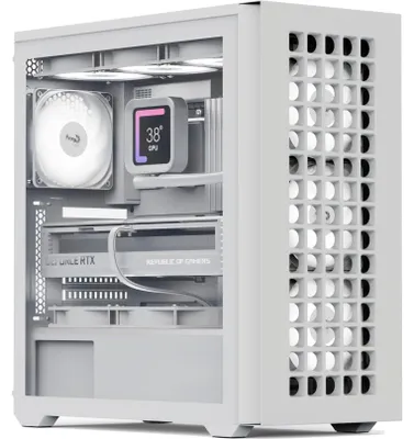 Produktbild von Aerocool D502A Midi Tower PC-Gehäuse, Weiß, ATX, micro ATX, Mini-ITX