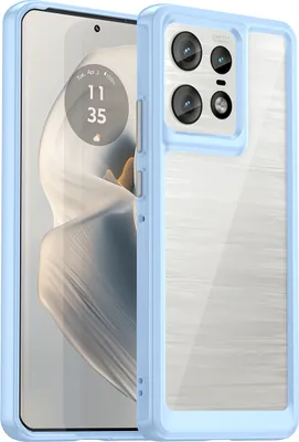 Obrázek produktu pro Pouzdro pro Motorola Edge 50 Pro průhledné, nárazuvzdorné TPU silikonové ochranné pouzdro modré
