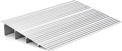 Produktbild von COSTWAY Türschwellenrampe, Rollstuhlrampe Aluminium mit verstellbarem Rampendesign & 317 kg Tragkraft, Bordsteinrampe rutschfest für Rollstuhl, Kinderwagen (10,5 cm Höhe)