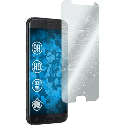 Produktbild von 2er-Pack PhoneNatic Glas-Folie klar  kompatibel mit Samsung Galaxy J7 2017 - Panzerglas für Galaxy J7 2017