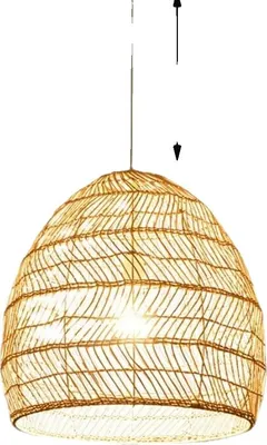 Obrázok produktu pre Závesné svetlo, bambusový dizajn, nastaviteľná výška, 50 cm, bez žiarovky