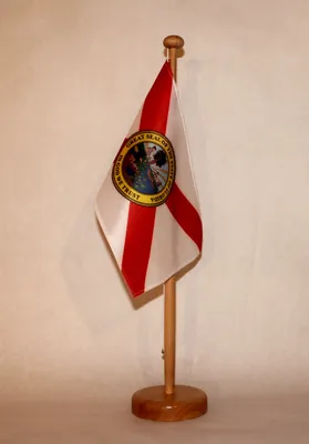 Produktbild von Tischflagge Florida USA Bundesstaat US State 25x15 cm mit Holzständer