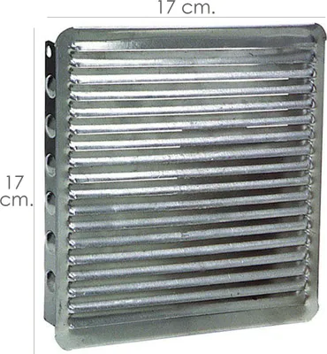 Image de Grille d'aération encastrée 17x17 cm. Aluminium