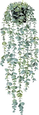 Produktbild von künstliche hängende Pflanze realistisch ohne Bewässerung kein With Fake Eucalyptus Blattwand Hanging Topf Pflanze Wandraum Haus Home Innen im Freienschelfdekoration-B