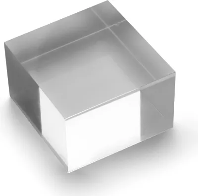 Produktbild von Acrylblock 75x75x50mm transparent, rundum glänzend polierte Seitenkanten / Acryl / Acrylglas / massiv / klar / farblos / Dekoration - Zeigis®