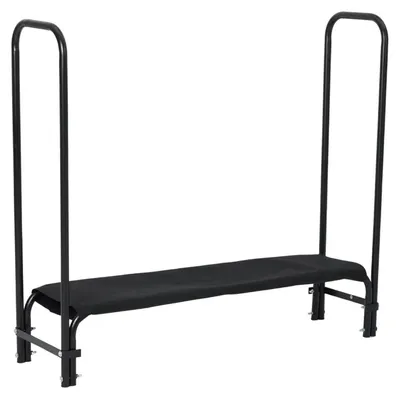 Immagine prodotto di Portariventi per esterni - Porta legna in metallo, 120 cm - Supporto robusto per legna da ardere, ideale per terrazza, giardino e camino - Solo struttura