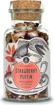 Produktbild von Strawberry Muffin, 100g Früchtetee im Korkenglas