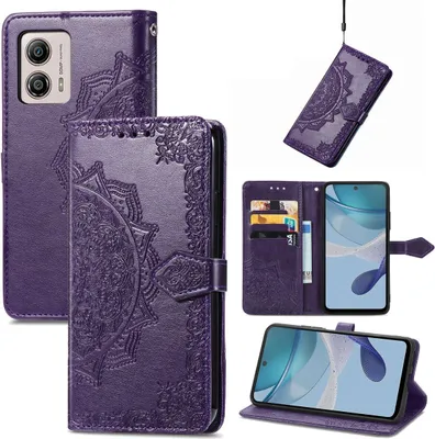 Produktbild von König Design Hülle kompatibel mit Kunstleder Handyhülle - Handy Case Lila