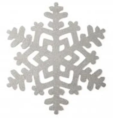 Immagine prodotto di H&H Tovaglietta Natalizia Fiocco Di Neve Glitter Argento