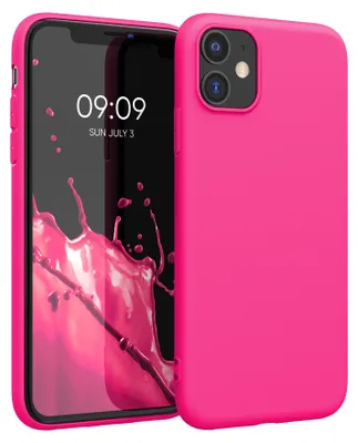 Produktbild von kwmobile Handyhülle für Apple iPhone 11 Hülle - TPU Case - Kabelloses Laden - Schutzhülle Cover in Neon Pink