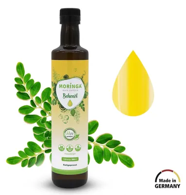 Produktbild von Moringa Öl kaltgepresst, Behenöl, 500ml