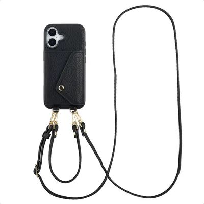 Image de Selencia Sera étui de téléphone avec cordon et porte-cartes pour Apple iPhone 17 - Noir