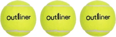 Productafbeelding van Outdoor-tennisballen, type Outliner W102TB, geel, 3 stuks
