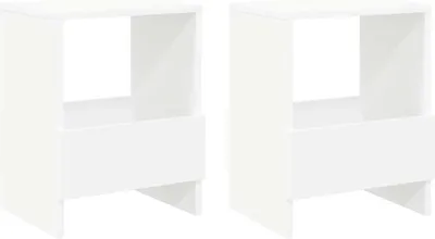 Produktbild von vidaXL Magazinregal 2 pcs Weiß 35 x 30 x 45 cm