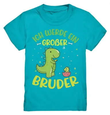 Produktbild von Niedlicher Dino Großer Bruder T-Shirt – Swimming Pool / 110/116 (5-6)
