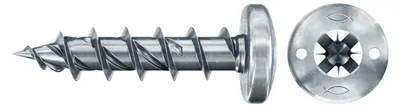 Imagen del producto de Tornillo para paneles de yeso PowerFast II, 5,0 x 30 mm, cabeza plana, ranura PZ (200 unidades, rosca completa, zincado)