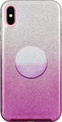 Produktbild von Für iphone X/XS/XR/XS MAX/11/11 pro MAX Handy Case Gradient Farbe Glitzer Pulverabdeckung mit Airbag Bracket lila