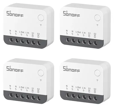 Zdjęcie produktu dla Inteligentny przełącznik Zigbee, funkcja zdalnego sterowania, kompaktowa konstrukcja, zestaw 4 sztuk ZBMINIR2