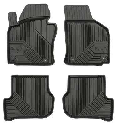Image de Tapis de sol en caoutchouc pour Volkswagen Scirocco III 2008-2017 – 4 pièces, noirs, sur mesure