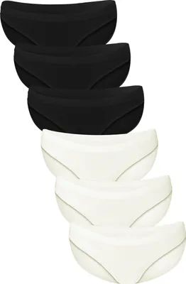 Produktbild von Fabio Farini - 6 Stück Damen Unterhose - Frauen Pantys aus Baumwolle im sportlich modischen Bikini-Style