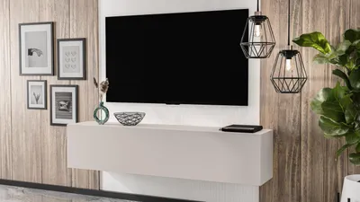 Produktbild von AX LIVING TV-Kommode Zivolli B160xT32xH36 cm hängender TV-Schrank für Wandmontage beige