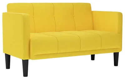 Produktbild von vidaXL Zweisitzer-Sofa Gelb 111 cm Stoff