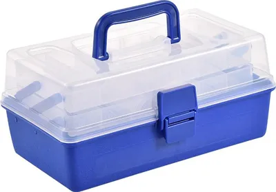 Immagine prodotto di Scatola portaoggetti in plastica a 3 scomparti per accessori da pesca per ami da esca