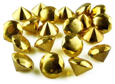 Produktbild von Deko-Diamanten 20 mm Gold 20 Stück - Streudeko Kristalle
