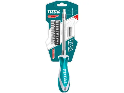 Produktbild von Schraubendreher mit Spitzen Total THT250FL1206 Schraubendreher mit Spitzen, Satz mit 12 Stück, CrV