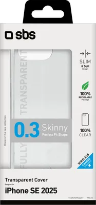 Productafbeelding van SBS Skinny Cover, transparante hoesje voor iPhone 16