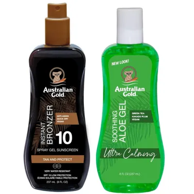 Immagine prodotto di Australian Gold Spray Gel con Bronzer SPF10 + Aloe dopo il sole