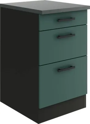 Produktbild von Optifit Schubladenunterschrank Verona405 BxTxH 50 x 60 x 84,8 cm grün matt zerlegt KUVE U536-9+