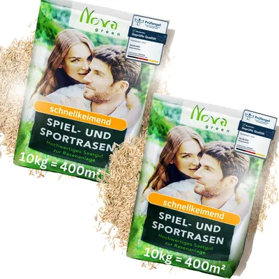 Produktbild von Premium Rasensamen 20kg schnellkeimend für 800m²  Sport und Spiel