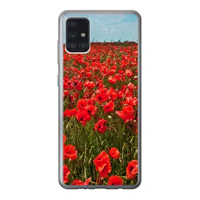 Produktbild von MuchoWow® Handyhülle Schutzhülle Hülle für Samsung Galaxy A52 5G Eine Wiese voller Mohnblumen Silikon Softcase Handy Hülle - Umschlag